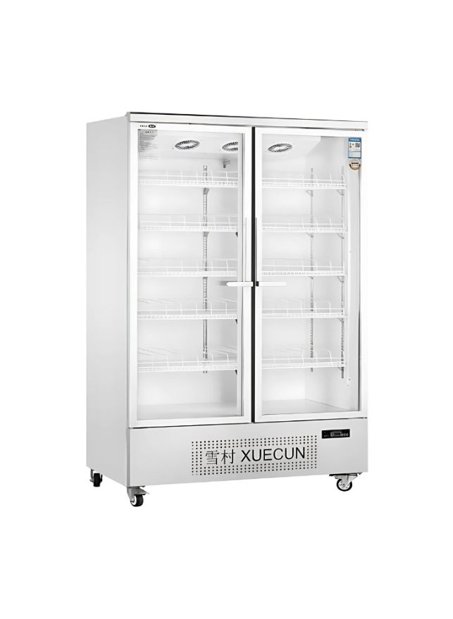 Upright Beverage Cooler – Two Glass Opener Display