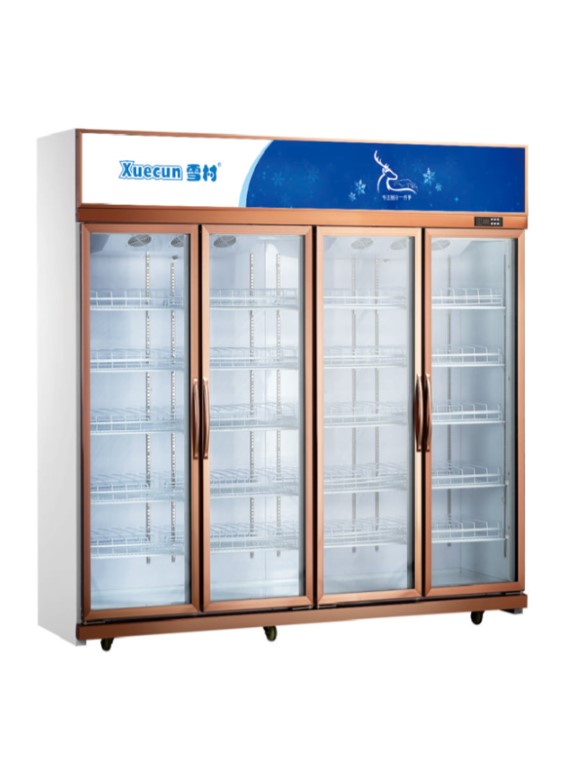 Upright Display Chiller – Four Opening Glass Doors